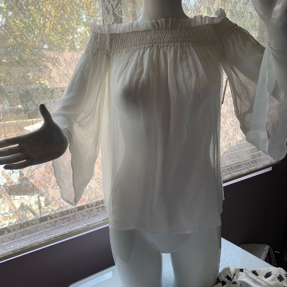 Beach Riot long sleeve off the shoulder blouse